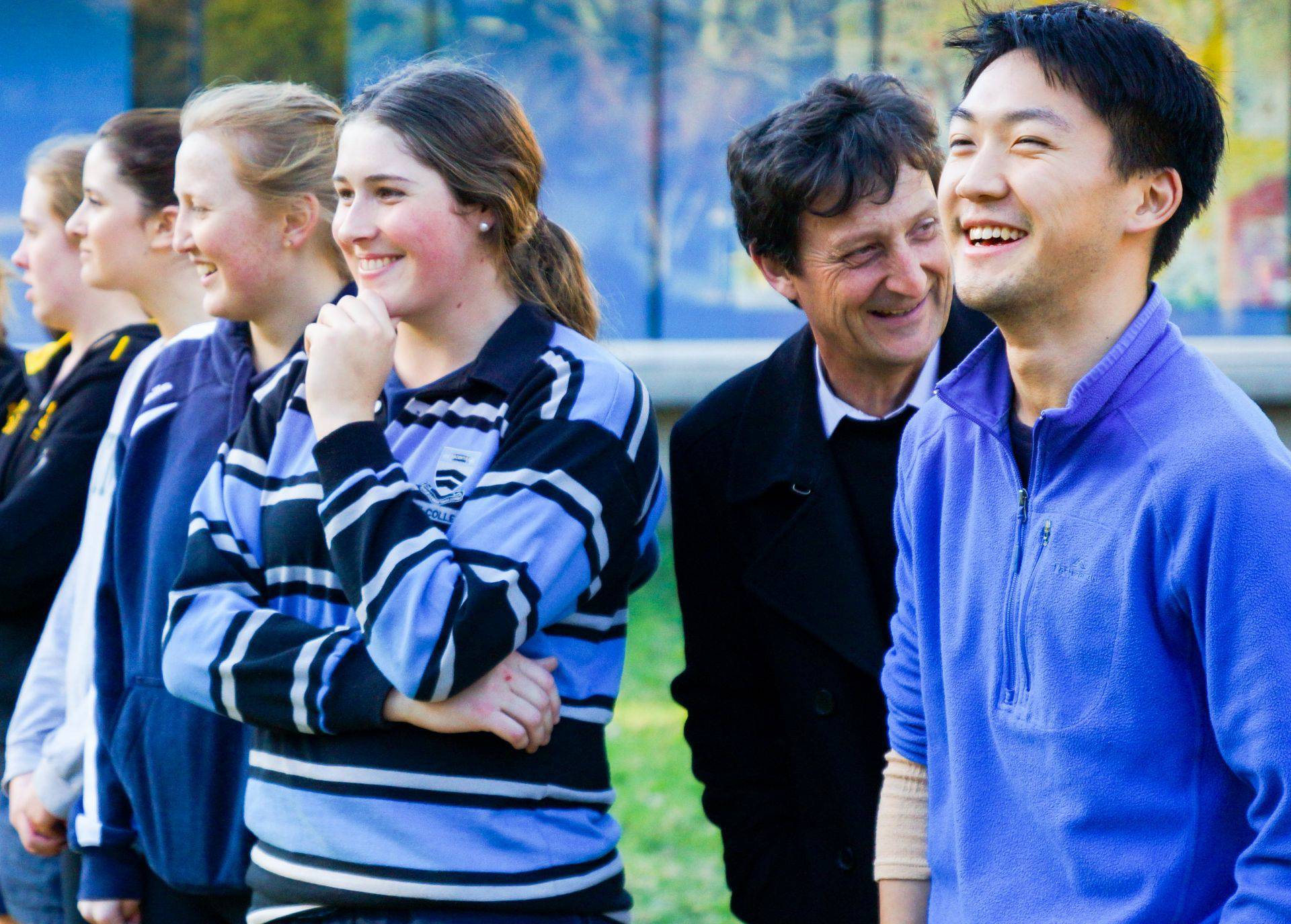 Master and residents enjoying sport